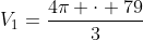 V_1=frac{4pi cdot 79}{3}