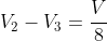 V_2-V_3=frac{V}{8}