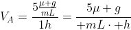 V_A=frac{5frac{mu g}{mL}}{1h}=frac{5mu g}{ mLcdot h}