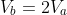 V_b=2V_a