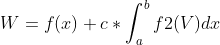 W=f(x)+c*\int_a^b f2(V) dx