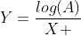 Y=frac{log(A)}{X +log(B)}