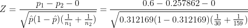 Z- P-p20 0.6-0.257862 -0 V p(1-p)はか V/0.312169(1-0.312169)( 30 159