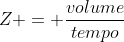 Z = frac{volume}{tempo}