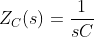 Z_C(s)=\frac{1}{sC}