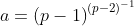 a=left(p-1
ight)^{(p-2)^{-1}}