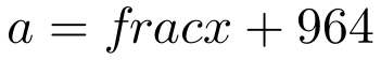 a=frac{x+96}{4}
