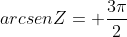 arcsenX+arcsenY+arcsenZ= frac{3pi}{2}