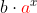 b\cdot {\color{Red} a}^{x}
