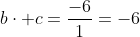 acdot b+acdot c+bcdot c=frac{-6}{1}=-6