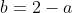 b=2-a