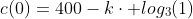 c(0)=400-kcdot log_3(1)