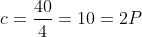 a+b+c=frac{40}{4}=10=2P