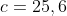 c=25,6