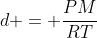 d = frac{PM}{RT}
