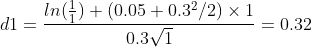 lng) + (0.05 + 0.32/2) × 1 0.3V1 di = = 0.32