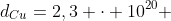 d_{Cu}=2,3 cdot 10^{20} ; g/m^3