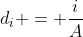 d_{i} = frac{i}{A}