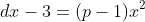 cx^2+dx-3=(p-1)x^2+(2-p)x+2p-5
