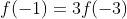 f(-1)=3f(-3)+frac{1}{8}