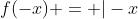 f(-x) = |-x+1| - |-x-1|