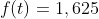 f(t)=1,625+1,25cdot cos(frac{pi(t-3)}{12})