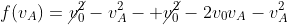 f(v_A)=cancel{v_0^2}-v_A^2- cancel{v_0^2}-2v_0v_A-v_A^2