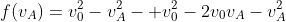 f(v_A)=v_0^2-v_A^2- v_0^2-2v_0v_A-v_A^2