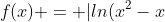 f(x) = |ln(x^2-x+1)|