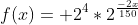 f(x)= 2^{4}*2^{frac{-2x}{150}}