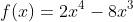 f(x)=2x^{4}-8x^{3}+4x-7.