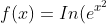 f(x)=In(e^{x^{2}+3x+2})-In2