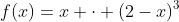 f(x)=x cdot (2-x)^3
