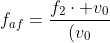 f_{af}=frac{f_2cdot v_0}{(v_0+v)}
