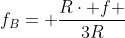 f_B= frac{Rcdot f }{3R}