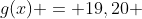 g(x) = 19,20 + 5,60x
