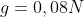 g=0,08N