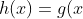 h(x)=g(x+u)