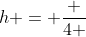 h = frac {4 + w + 2i}{2 - wi}