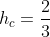 h_c=frac{2}{3}