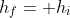 h_f= h_i+ frac{1}{3}r