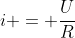 i = frac{U}{R}