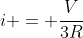 i = frac{V}{3R}