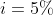 i=5%