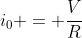 i_0 = frac{V}{R}