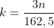 k=frac{3n}{162,5};mol;de;HNO_3