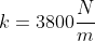 k=3800frac{N}{m}