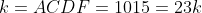 k=ACDF=1015=23k = \frac{AC}{DF} = \frac{10}{15} = \frac{2}{3}