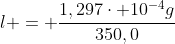 l = frac{1,297cdot 10^{-4}g}{350,0; cm^{2}cdot 6,0;g;cm^{-3}}