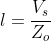 I_{s}\cos \beta l=\frac{V_{s}}{Z_{o}} j\sin \beta l